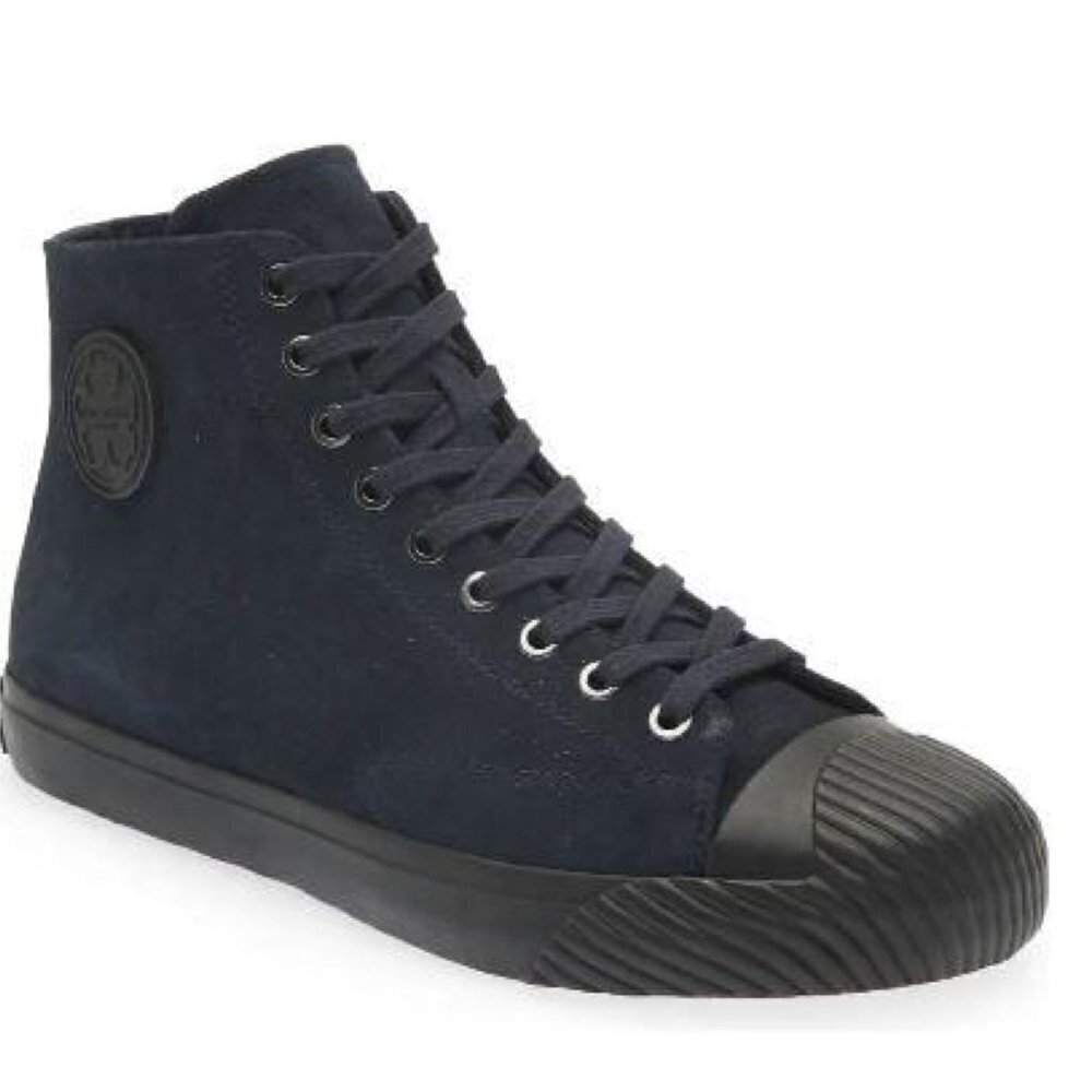 Ted Baker London Mens Navy Blue Suede Lace Up High Top Sneakers Sz 9 New